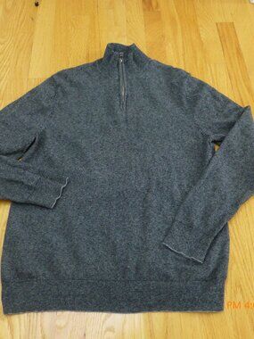 Bonobos Sweater Mens Medium Blue Quarter Zip Cotton Cashmere Knit Pullover